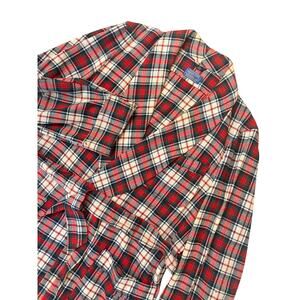 VTG 1950's Pendleton Red Plaid Wool Belted Smoking Jacket M Classic Americana